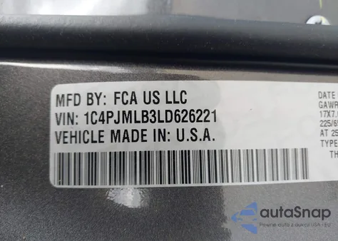 2020 Jeep Cherokee Latitude Plus 4X4 from USA, damaged, VIN 1C4PJMLB3LD626221